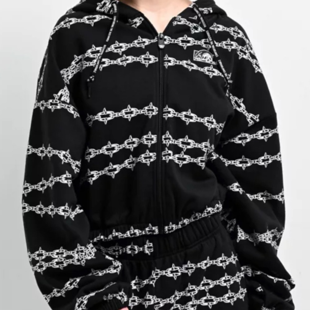 Lurking Clasd Black Patterned Women's Jacket